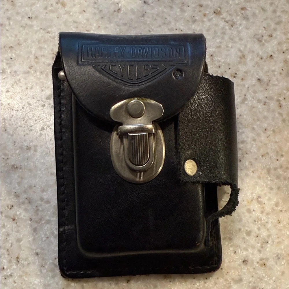 Harley-Davidson Black Leather Phone Clip